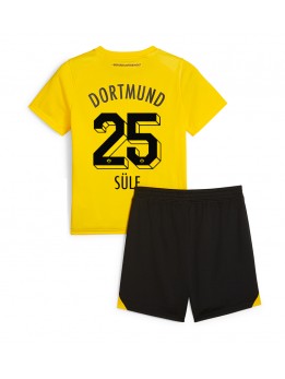 Borussia Dortmund Niklas Sule #25 Heimtrikotsatz für Kinder 2023-24 Kurzarm (+ Kurze Hosen)